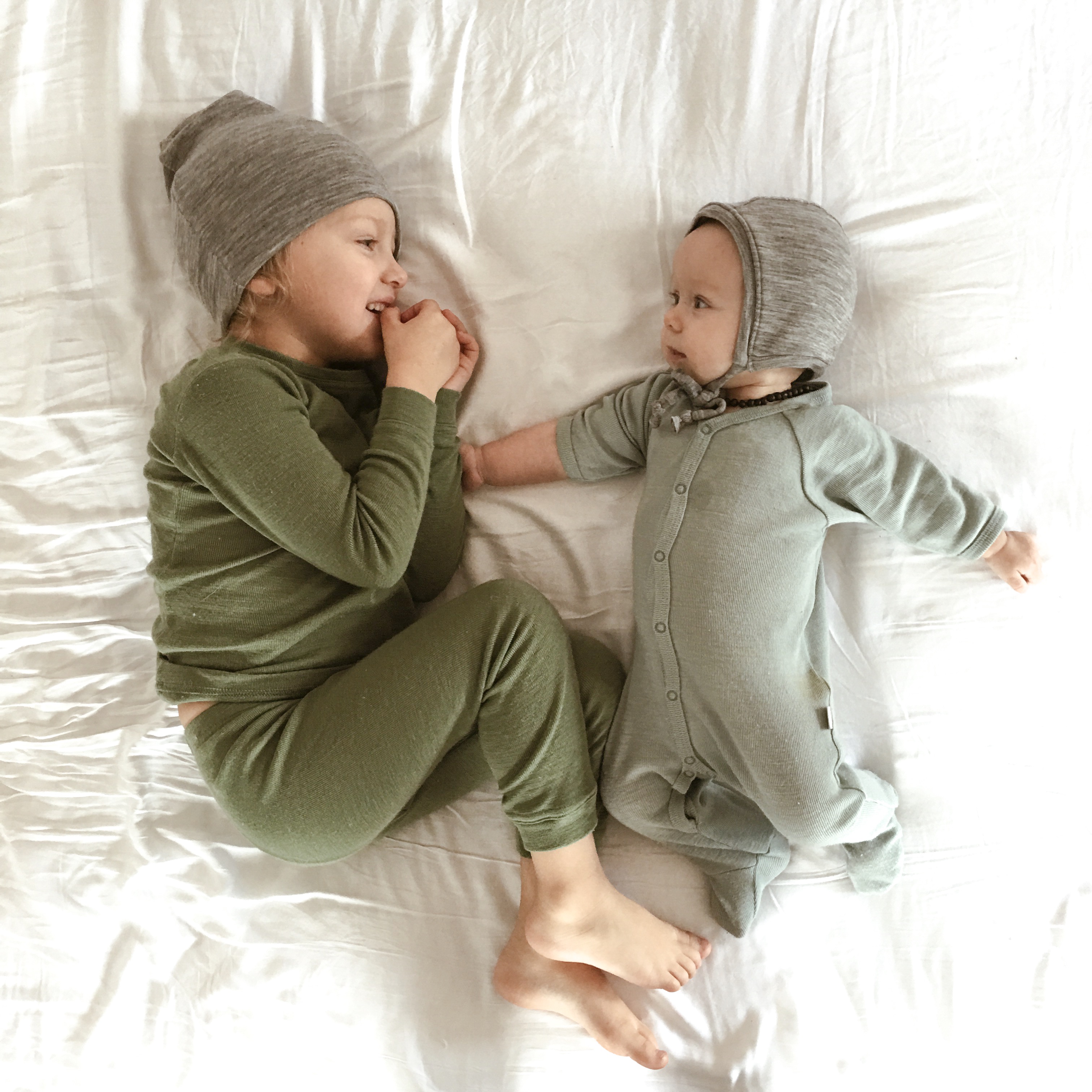 Simple Merino Wool PJ's to help regulate your child's temperature