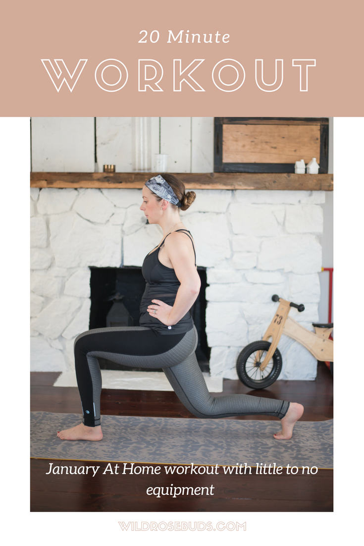 Wild Rosebuds January Easy 20 minute at home mom friendly workout, no equipment necessary. 