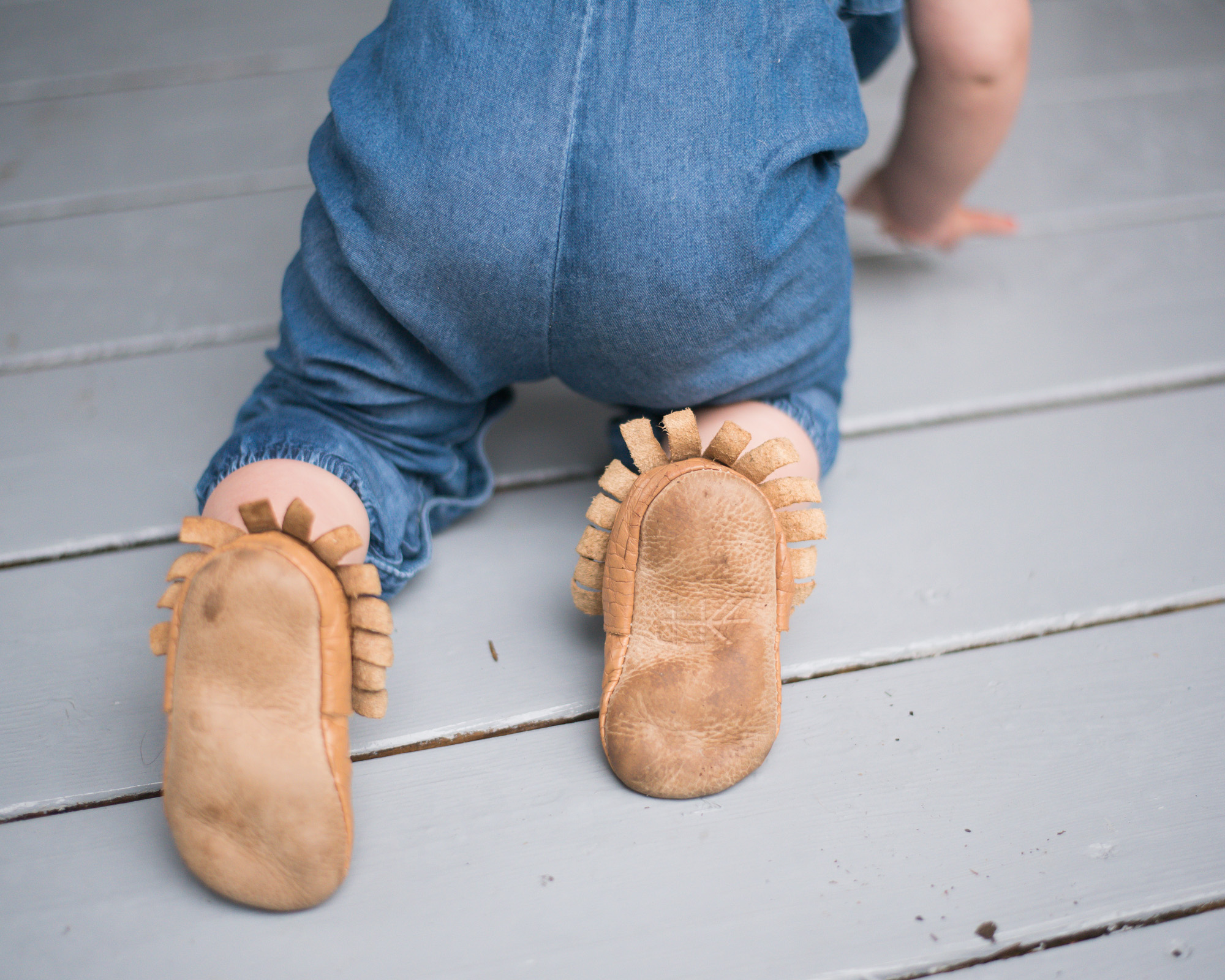 Wild Rosebuds little Poppy in Freshly Picked Moccasins and why they mean so much to her.