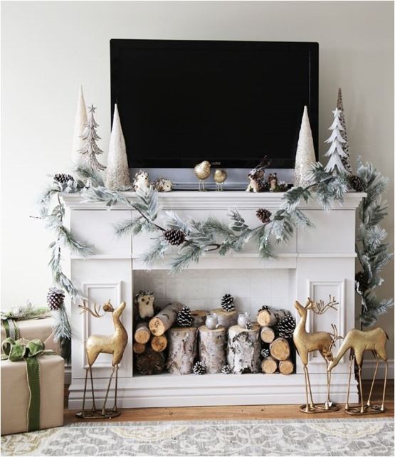 decorating tv stand for christmas