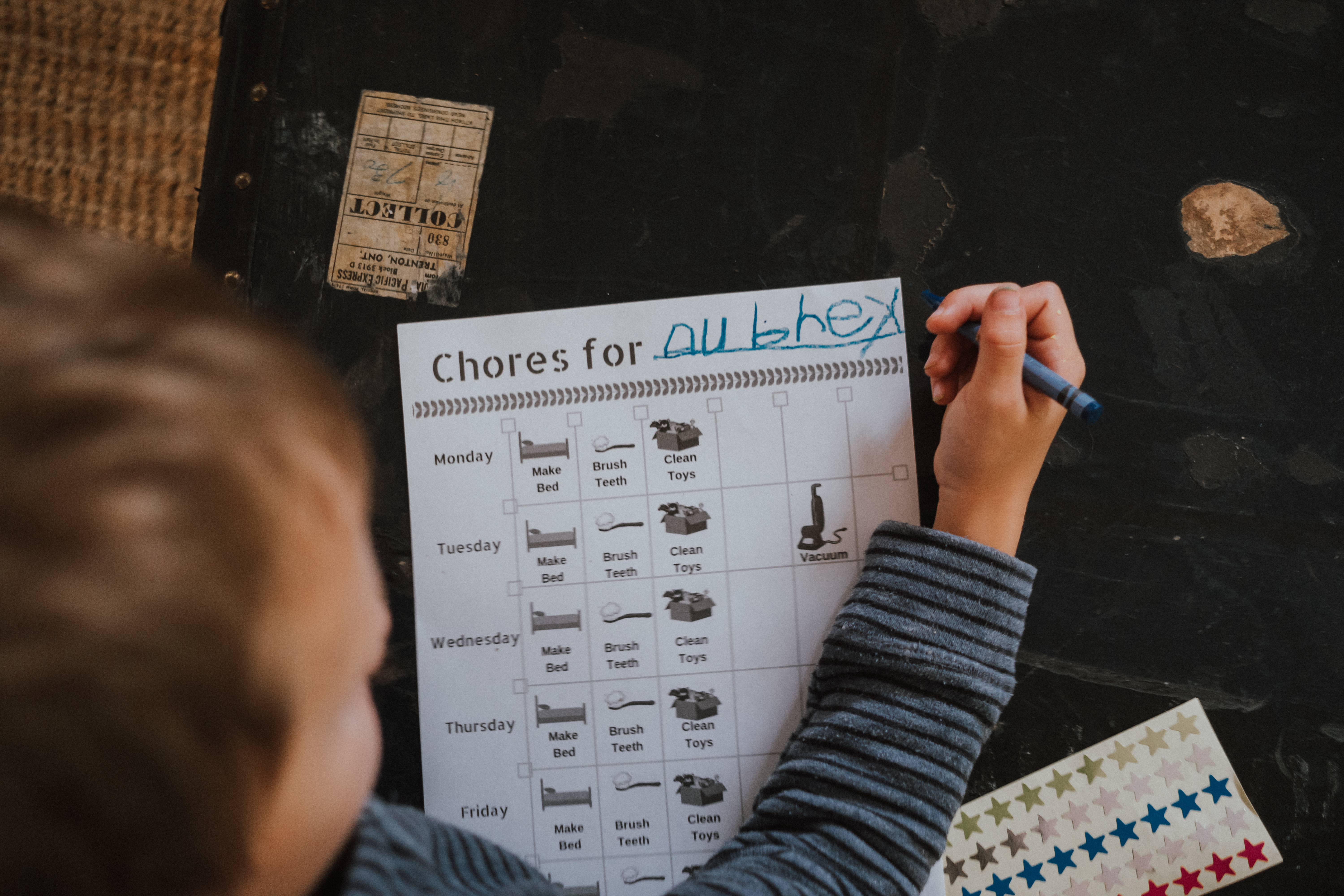 The Wild Decoelis | Starting a Chore Chart With Your Kindergardener | get your child involved