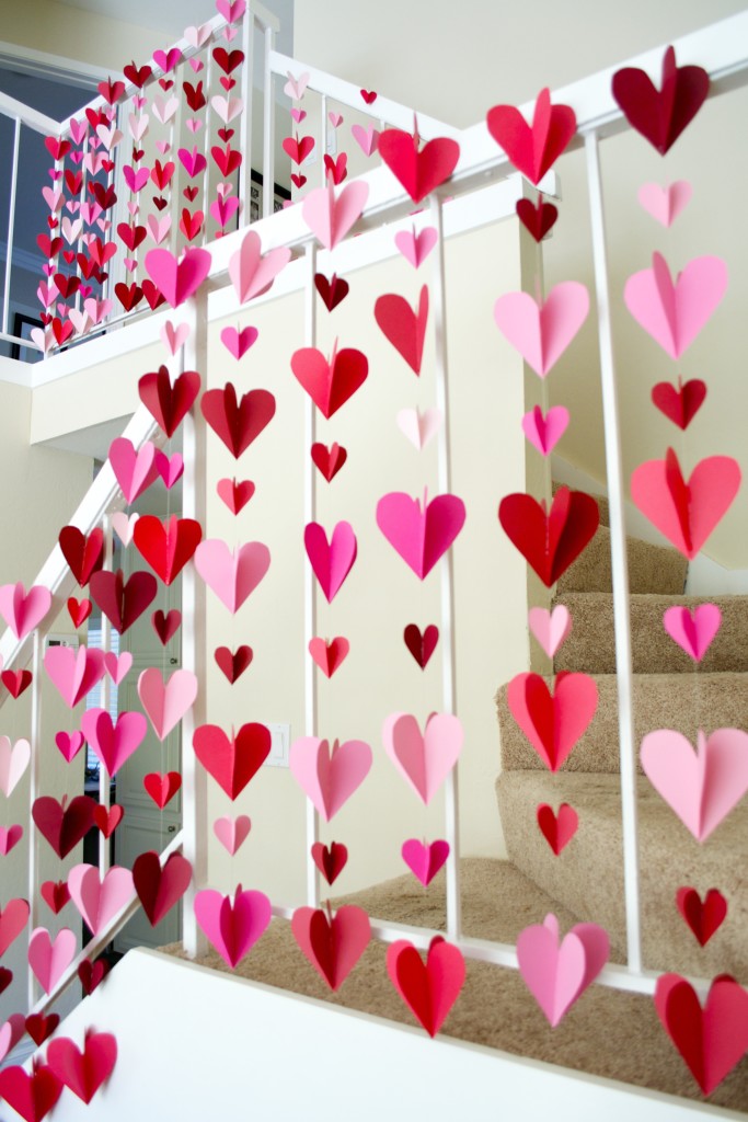 DIY Valentine's Day Tissue-Paper Wall Heart