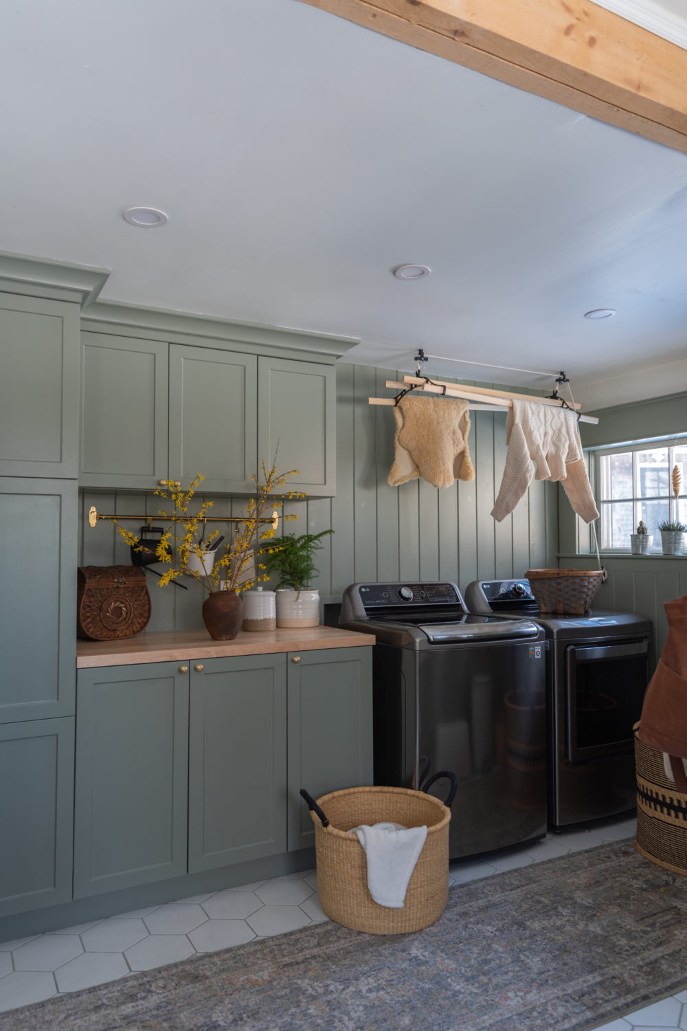 The Wild Decoelis | Green Laundry and Mudroom